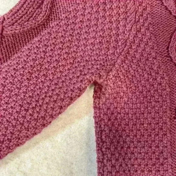 LL BEAN Signature Knit Cotton Funnel Neck Fisherman Sweater Pullover Women Small - Picture 4 of 12